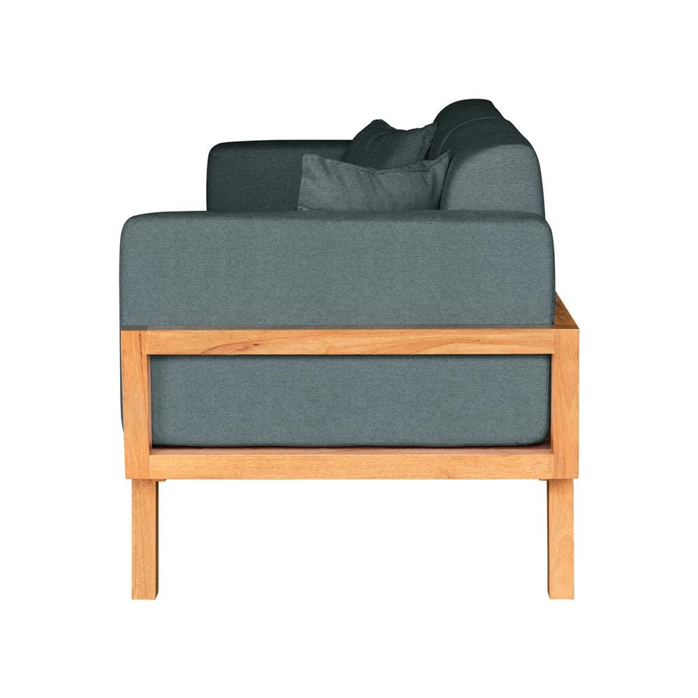โซฟาไม้ยางพารา RENITA HOME รุ่น LUND 200X80CM. ผ้ากึ่งกำมะหยี่ สะท้อนน้ำ สีเขียว (HPP947/05)_2