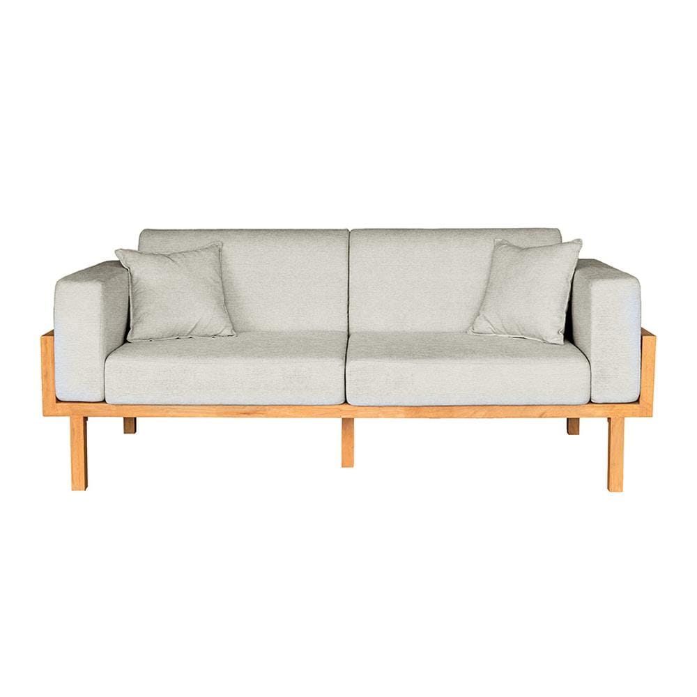 โซฟาไม้ยางพารา RENITA HOME รุ่น LUND 200X80CM. ผ้ากึ่งกำมะหยี่ สะท้อนน้ำ สีครีม (HPP947/03)_0
