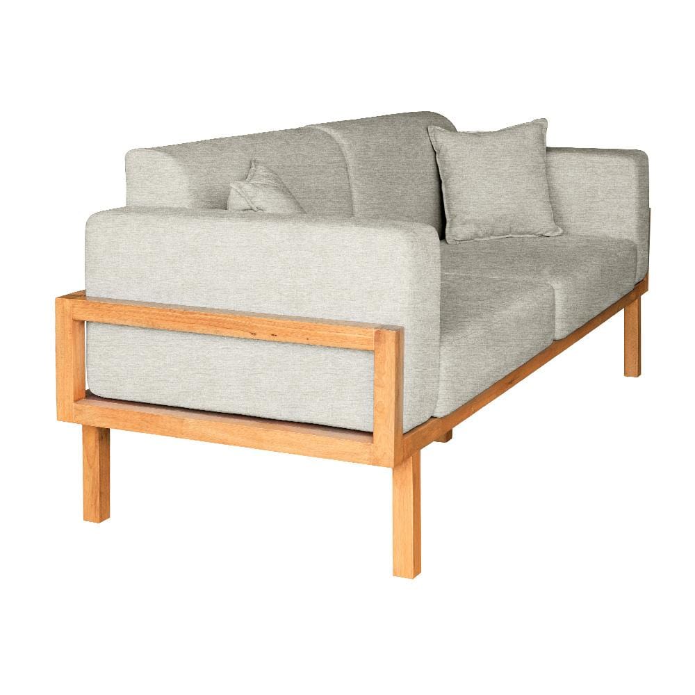 โซฟาไม้ยางพารา RENITA HOME รุ่น LUND 200X80CM. ผ้ากึ่งกำมะหยี่ สะท้อนน้ำ สีครีม (HPP947/03)_2