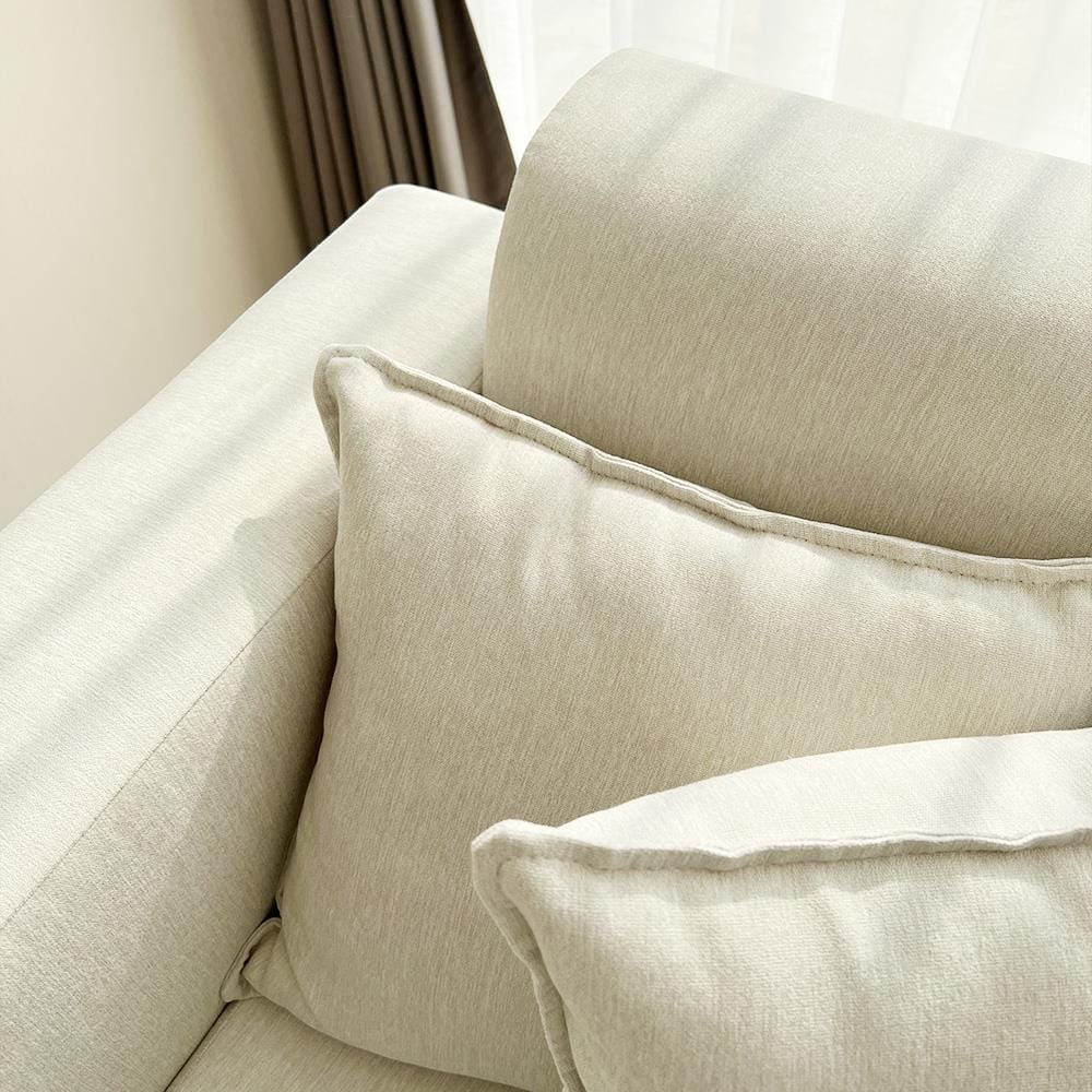 โซฟาไม้ยางพารา RENITA HOME รุ่น LUND 200X80CM. ผ้ากึ่งกำมะหยี่ สะท้อนน้ำ สีครีม (HPP947/03)_6