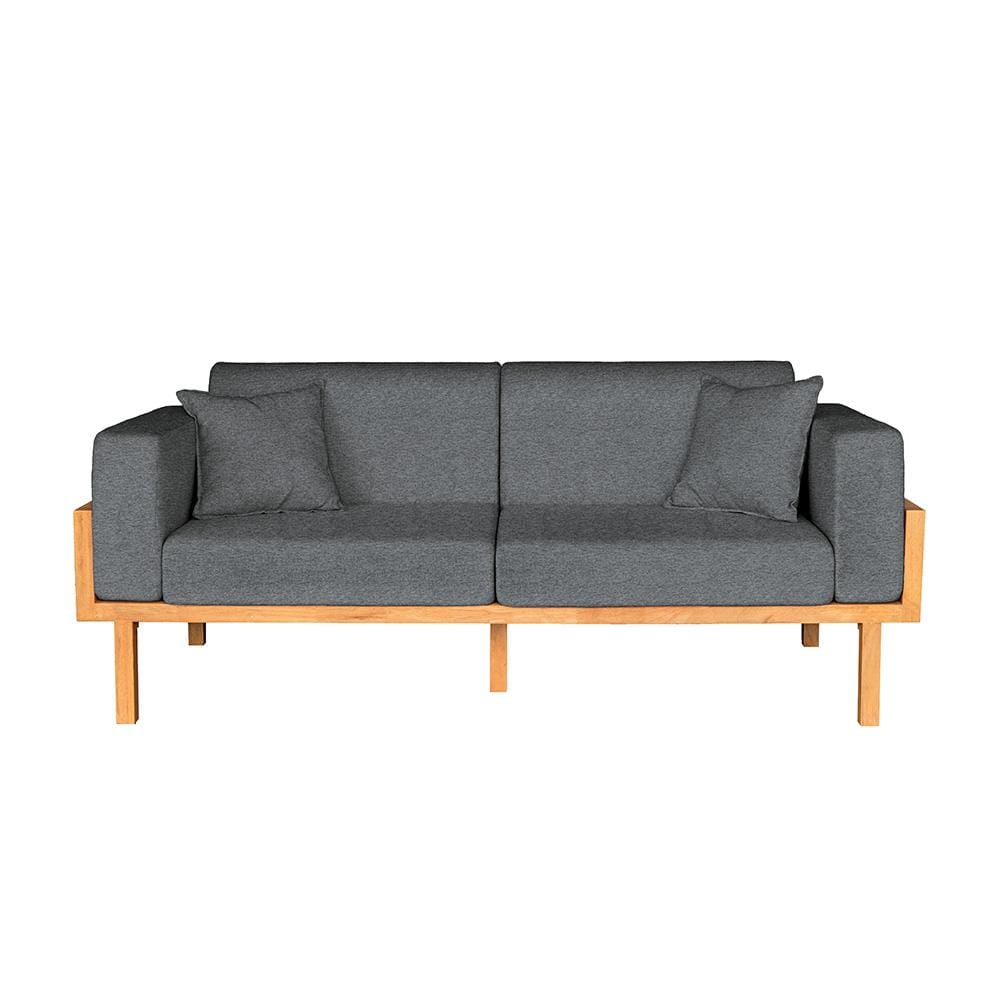 โซฟาไม้ยางพารา RENITA HOME รุ่น LUND 200X80CM. ผ้ากึ่งกำมะหยี่ สะท้อนน้ำ สีเทาเข้ม (HPP947/02)_0