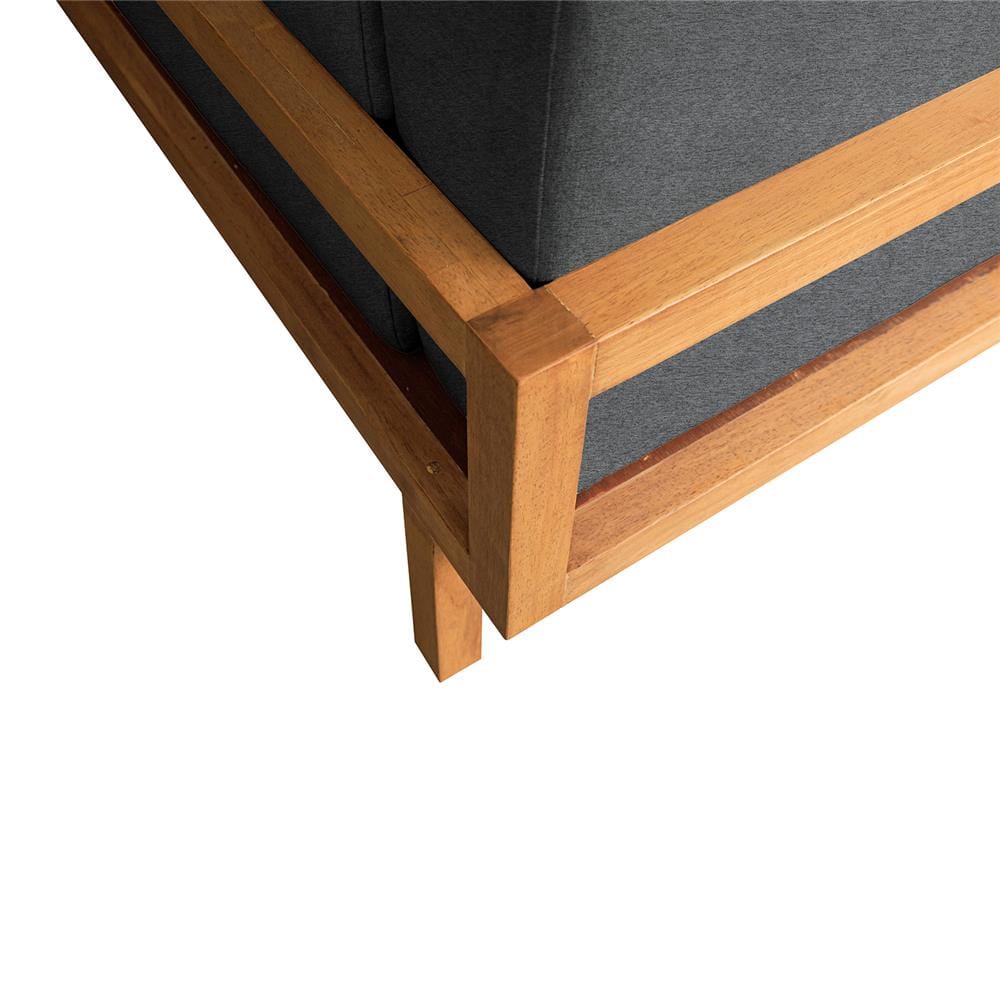 โซฟาไม้ยางพารา RENITA HOME รุ่น LUND 200X80CM. ผ้ากึ่งกำมะหยี่ สะท้อนน้ำ สีเทาเข้ม (HPP947/02)_2