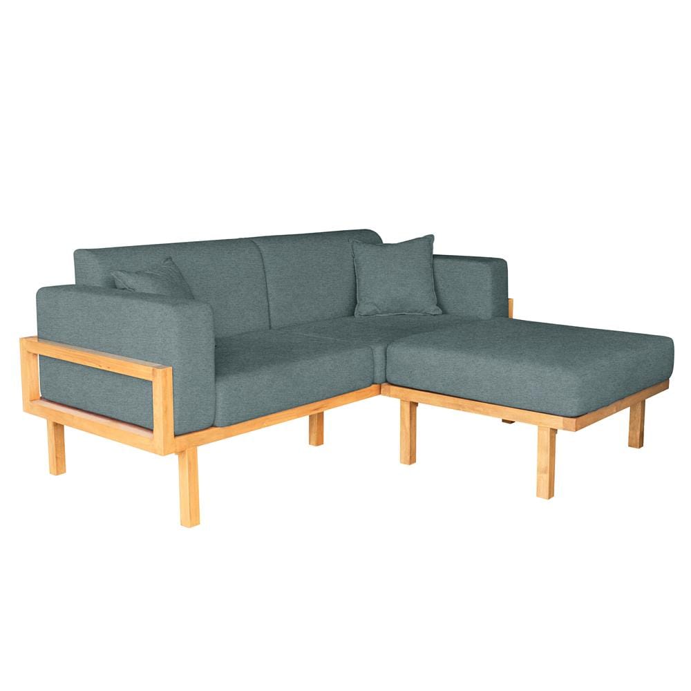โซฟาเข้ามุมไม้ยางพารา RENITA HOME รุ่น LUND 200X160CM. ผ้ากึ่งกำมะหยี่ สะท้อนน้ำ สีเขียว (HPP947/05)_2