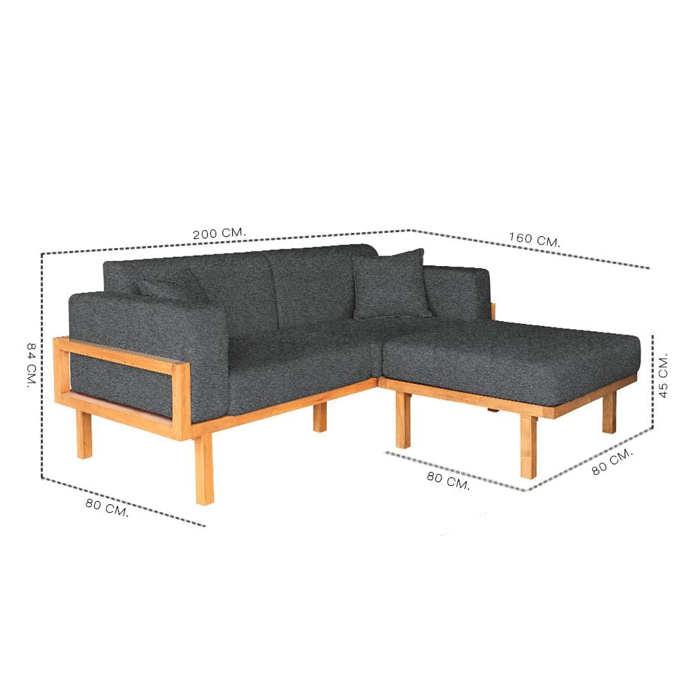 โซฟาเข้ามุมไม้ยางพารา RENITA HOME รุ่น LUND 200X160CM. ผ้ากึ่งกำมะหยี่ สะท้อนน้ำ สีเทาเข้ม (HPP947/02)_7