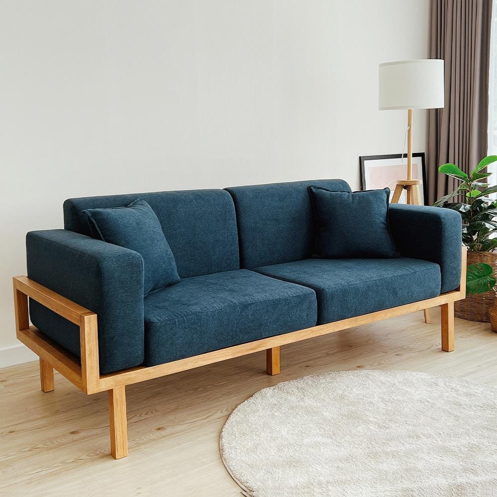 โซฟาเข้ามุมไม้ยางพารา RENITA HOME รุ่น LUND 200X160CM. ผ้ากึ่งกำมะหยี่ สะท้อนน้ำ สีน้ำเงิน (HPP947/06)_9