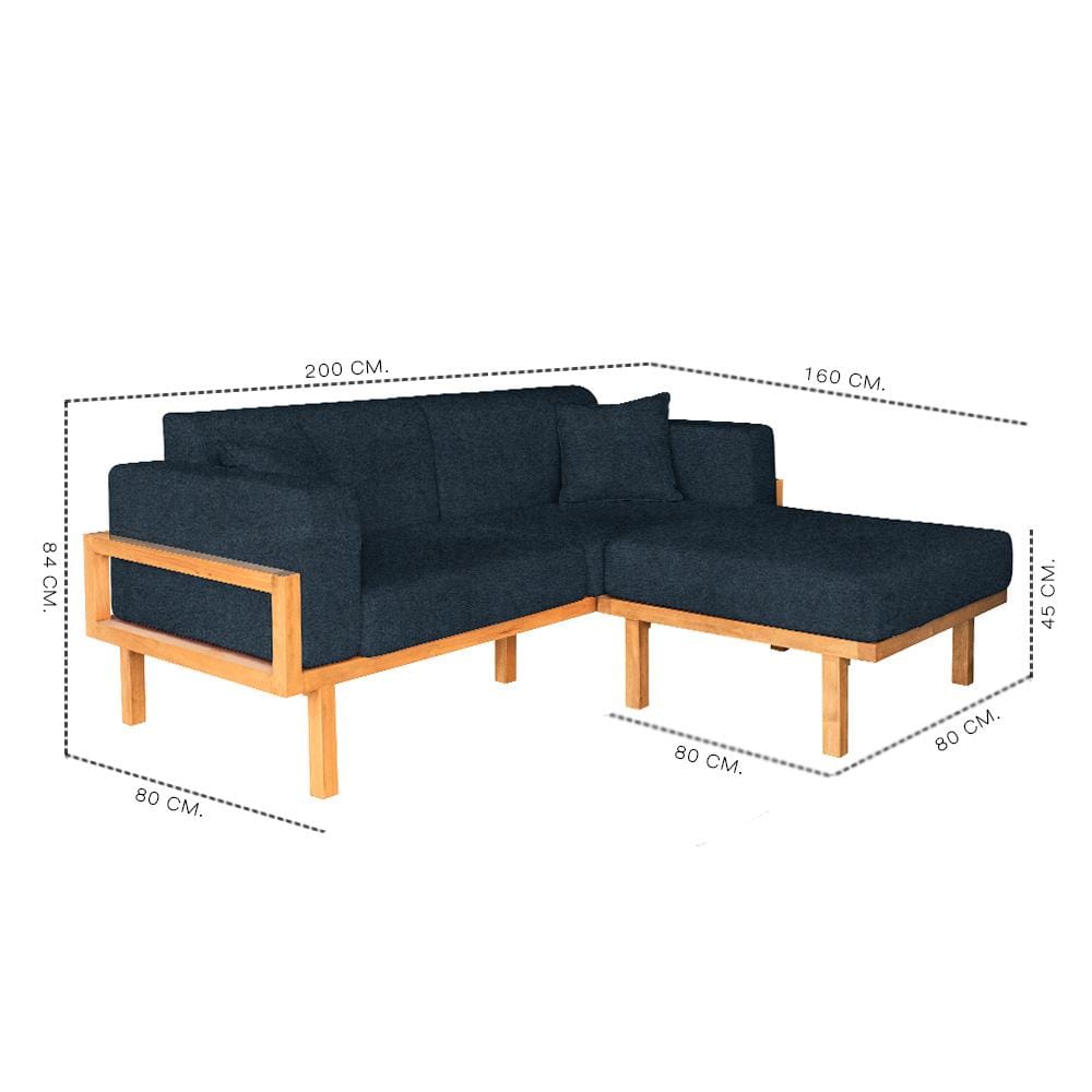 โซฟาเข้ามุมไม้ยางพารา RENITA HOME รุ่น LUND 200X160CM. ผ้ากึ่งกำมะหยี่ สะท้อนน้ำ สีน้ำเงิน (HPP947/06)_1