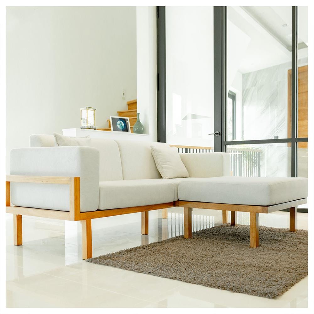 โซฟาเข้ามุมไม้ยางพารา RENITA HOME รุ่น LUND 200X160CM. ผ้ากึ่งกำมะหยี่ สะท้อนน้ำ สีครีม (HPP947/03)_10