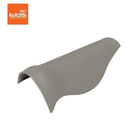 ครอบสันโค้งตะเข้เว้า ลอนคู่ ตราเพชร 47x24 ซม. สีเทาแพลทินัม_0