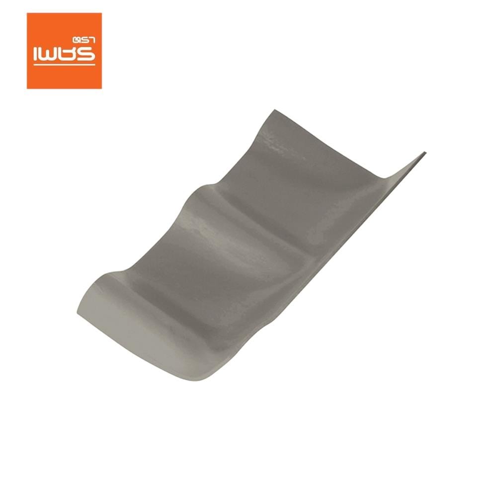 ครอบชนฝา ซ้ายไปขวา ลอนคู่ ตราเพชร 50x28 ซม. สีเทาแพลทินัม