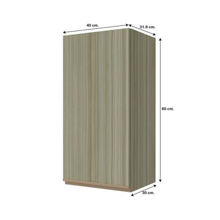 ตู้แขวนเดี่ยวบานเรียบ JUPITER SILKY TEAK 40x80 ซม. สีน้ำตาล_4