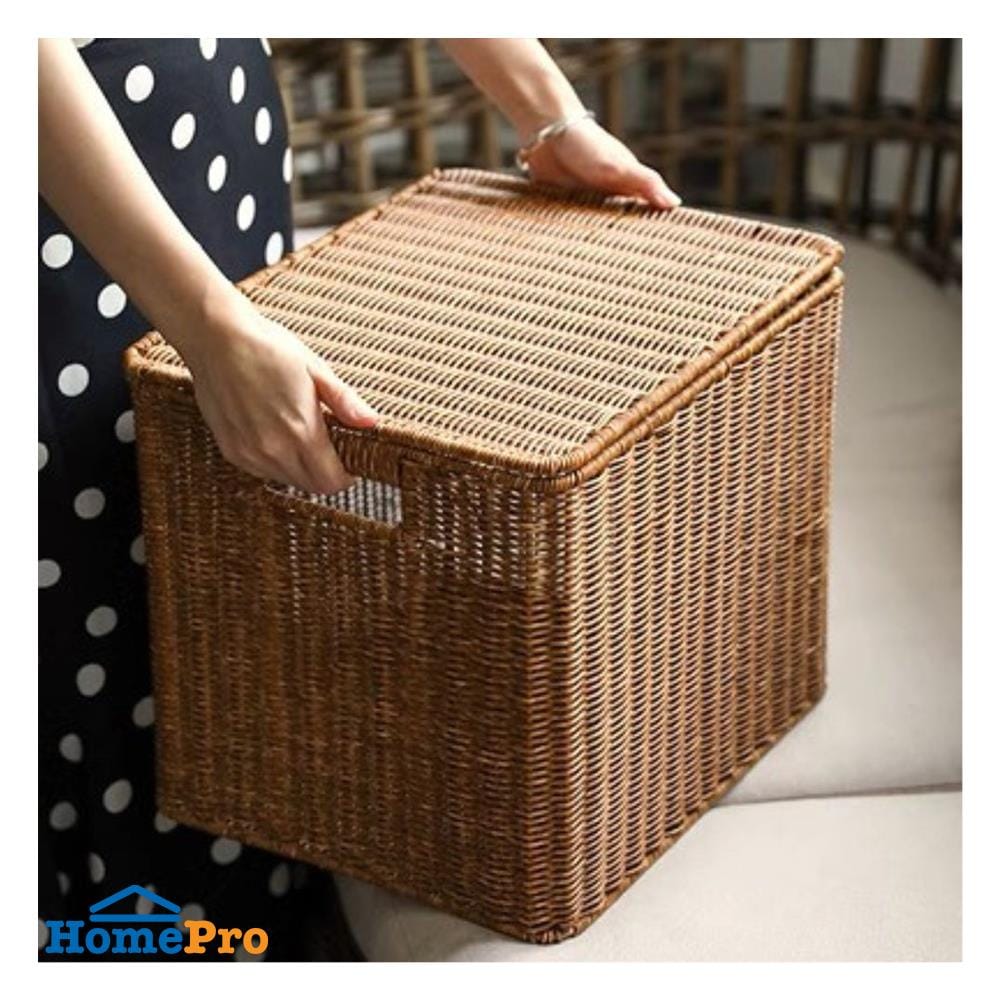 กล่อง หวายสังเคราะห์ TP0866-04 น้ำตาลเข้ม 44x30x29 ซม._6