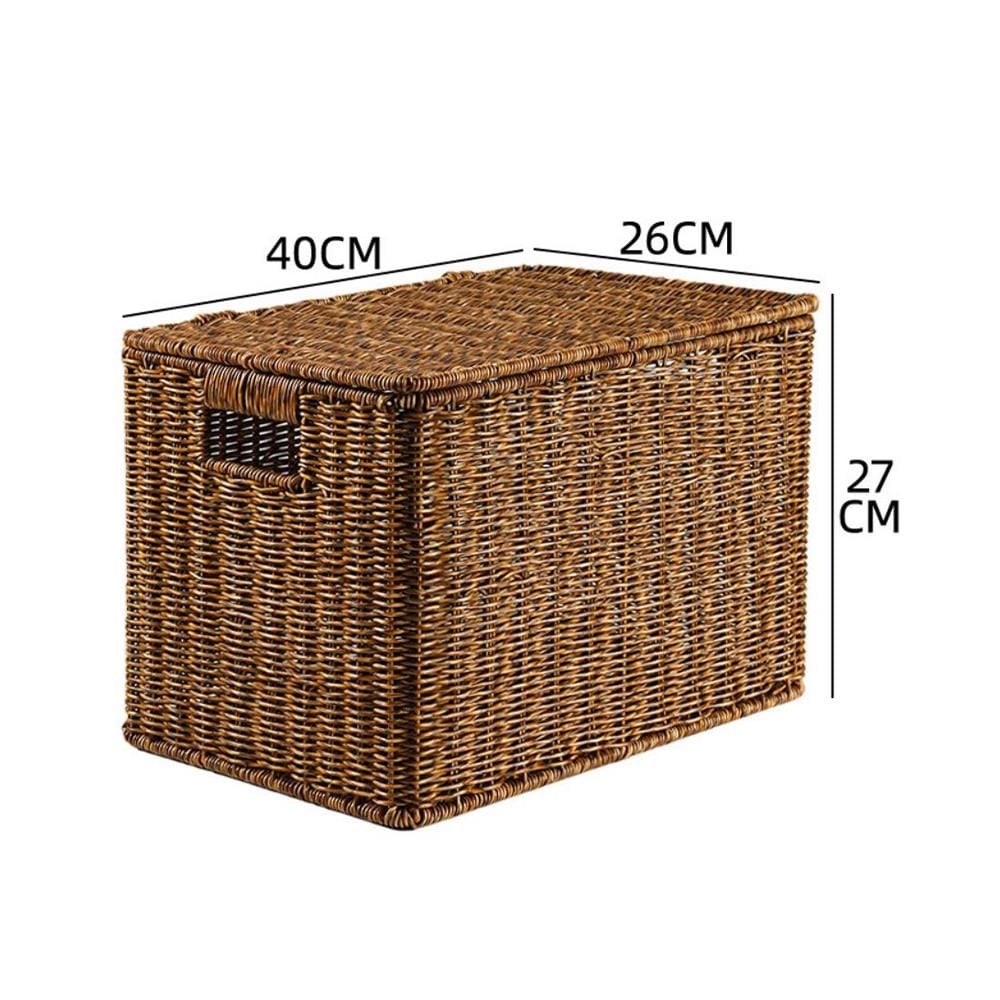กล่อง หวายสังเคราะห์ TP0866-02 น้ำตาลเข้ม 40x26x27 ซม._4