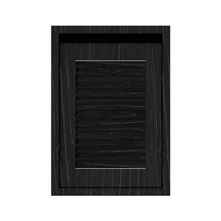 บานซิงค์เดี่ยวเกล็ดเต็ม JUPITER SILKY OAK 47x67 ซม. สีดำ
