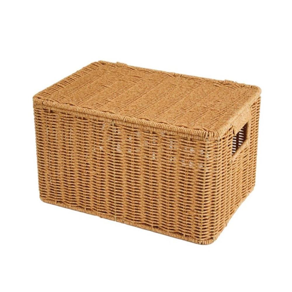 กล่อง หวายสังเคราะห์ TP0866-05 น้ำตาลอ่อน 50x35x31 ซม._0