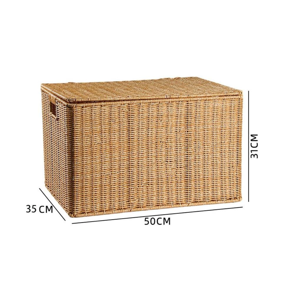 กล่อง หวายสังเคราะห์ TP0866-05 น้ำตาลอ่อน 50x35x31 ซม._4