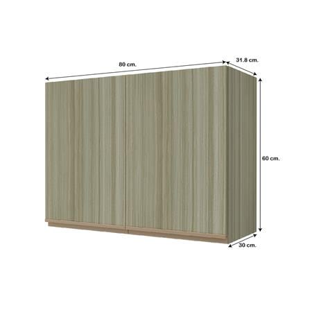 ตู้แขวนคู่ JUPITER SILKY TEAK 80x60 ซม. สีน้ำตาล_4