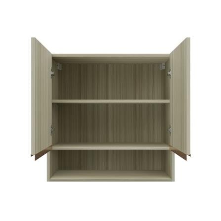 ตู้แขวนคู่บานทึบพร้อมชั้นโล่ง JUPITER SILKY TEAK 80x80 ซม. สีน้ำตาล_2