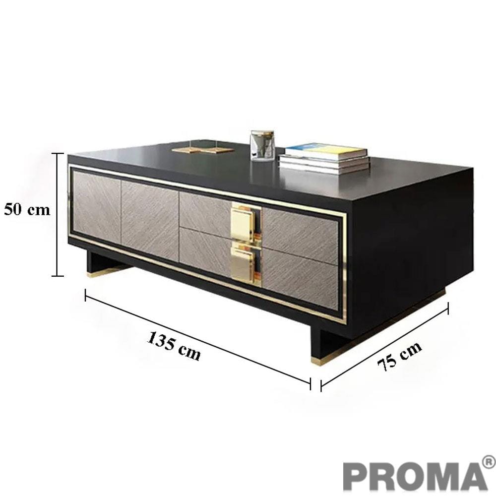 [Pre-order] โต๊ะกลาง PROMA-TVS-16S135 สีดำ_2
