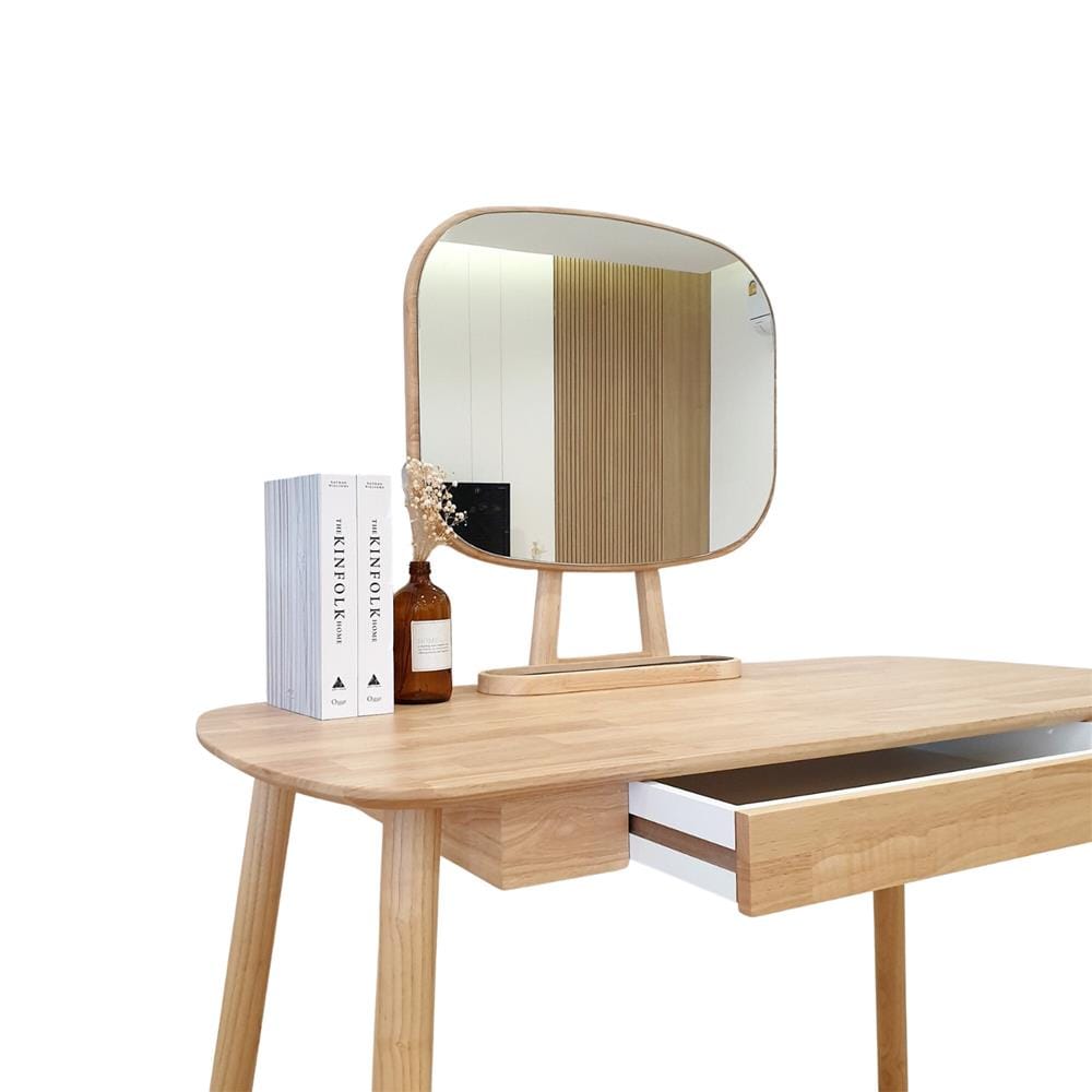 โต๊ะเครื่องแป้ง EASYCOZY PULPY120 WITH MIRROR 120 ซม. สีไม้ยางพารา_2