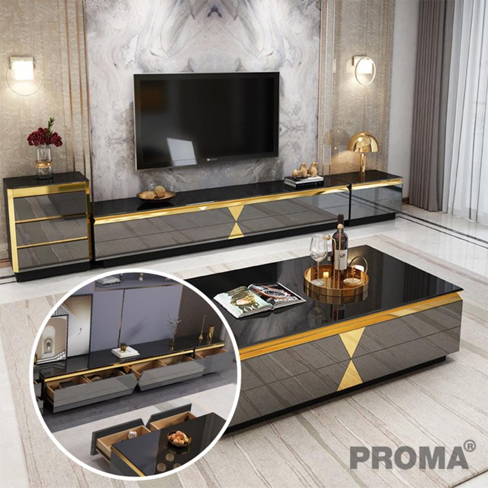 [Pre-order] ตู้วางทีวี PROMA-TVS-05B 200 ซม. สีดำ_6