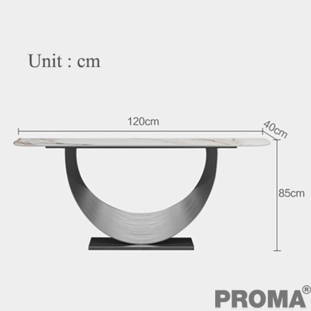 [PRE-ORDER] โต๊ะคอนโซล PROMA TCS-24 สีขาว/ทอง ท๊อปโต๊ะหินสังเคาระห์ ขนาด 120 ซม._4