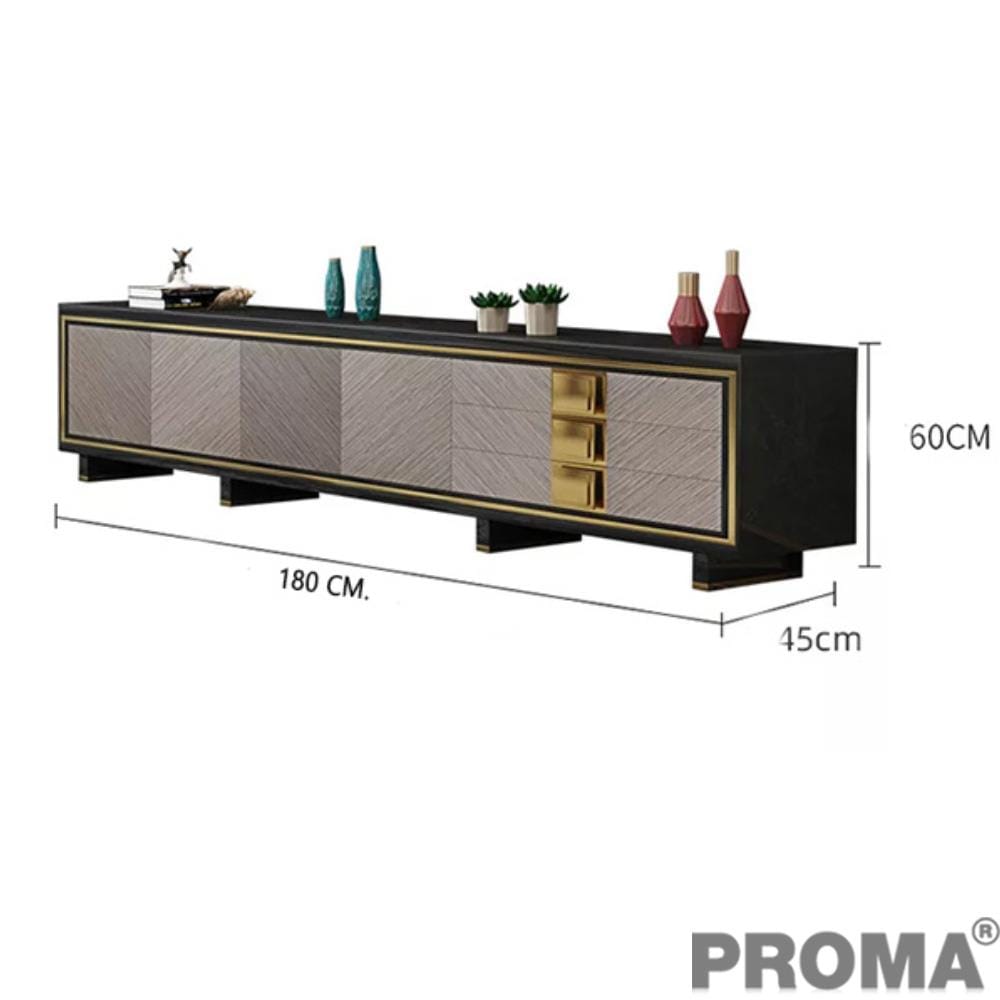 [Pre-order] ตู้วางทีวี PROMA-TVS-16A 180 ซม. สีดำ_3