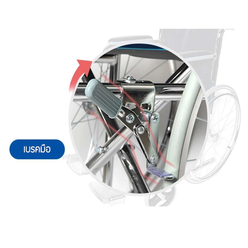 รถเข็นวีลแชร์ MEDILA DY01809-B มีเบรค_7