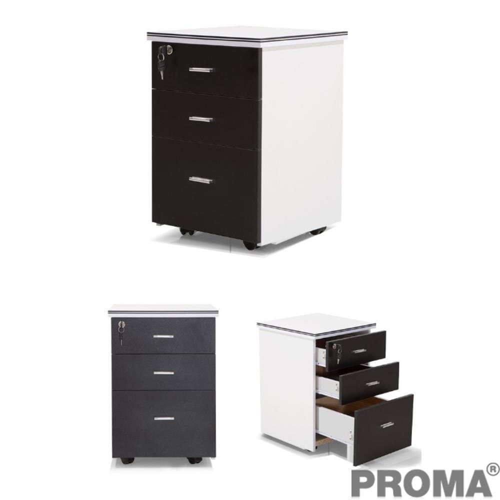 [Pre-order] โต๊ะทำงาน PROMA POD-08-02 ขาว/ดำ_2