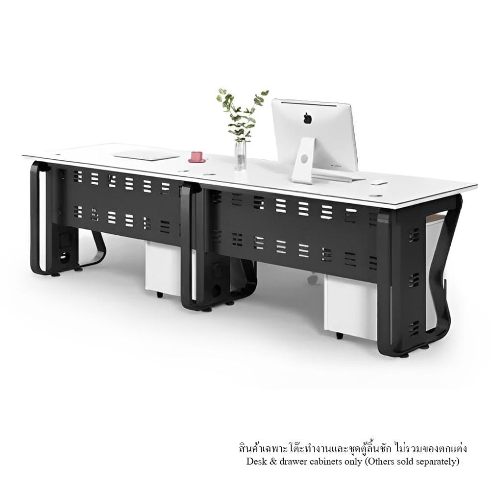 [Pre-order] โต๊ะทำงาน PROMA-POD-08-02-1 ขาว/ดำ_0