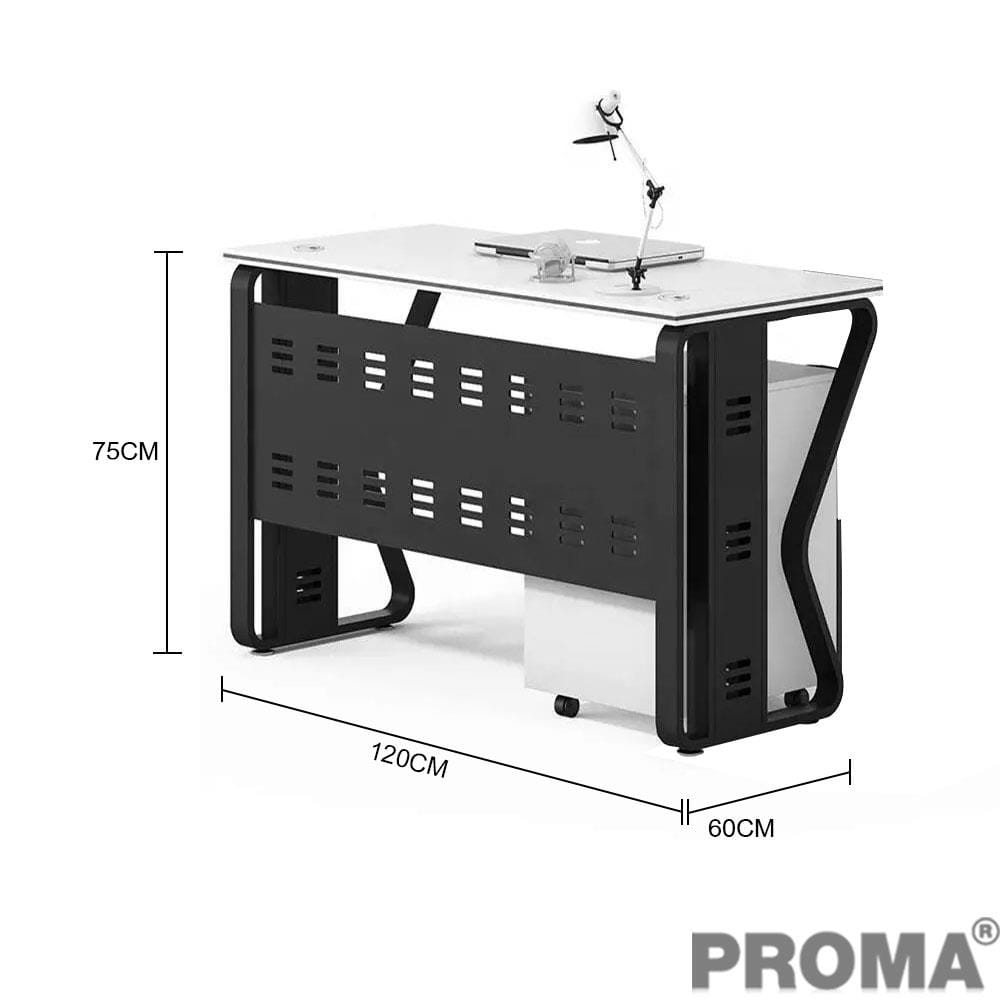 [Pre-order] โต๊ะทำงาน PROMA-POD-08-01 ขาว/ดำ_7