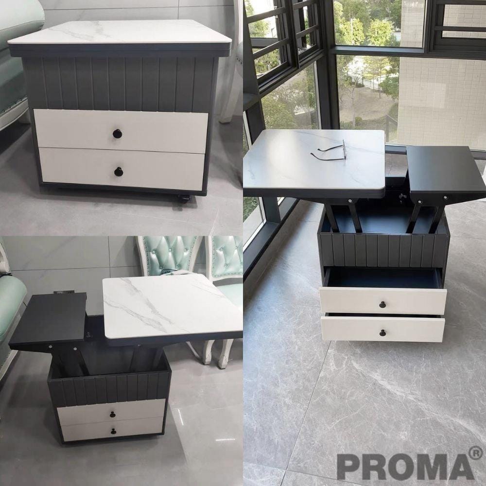 โต๊ะข้าง PROMA ST-004W สีขาว/เทา_5