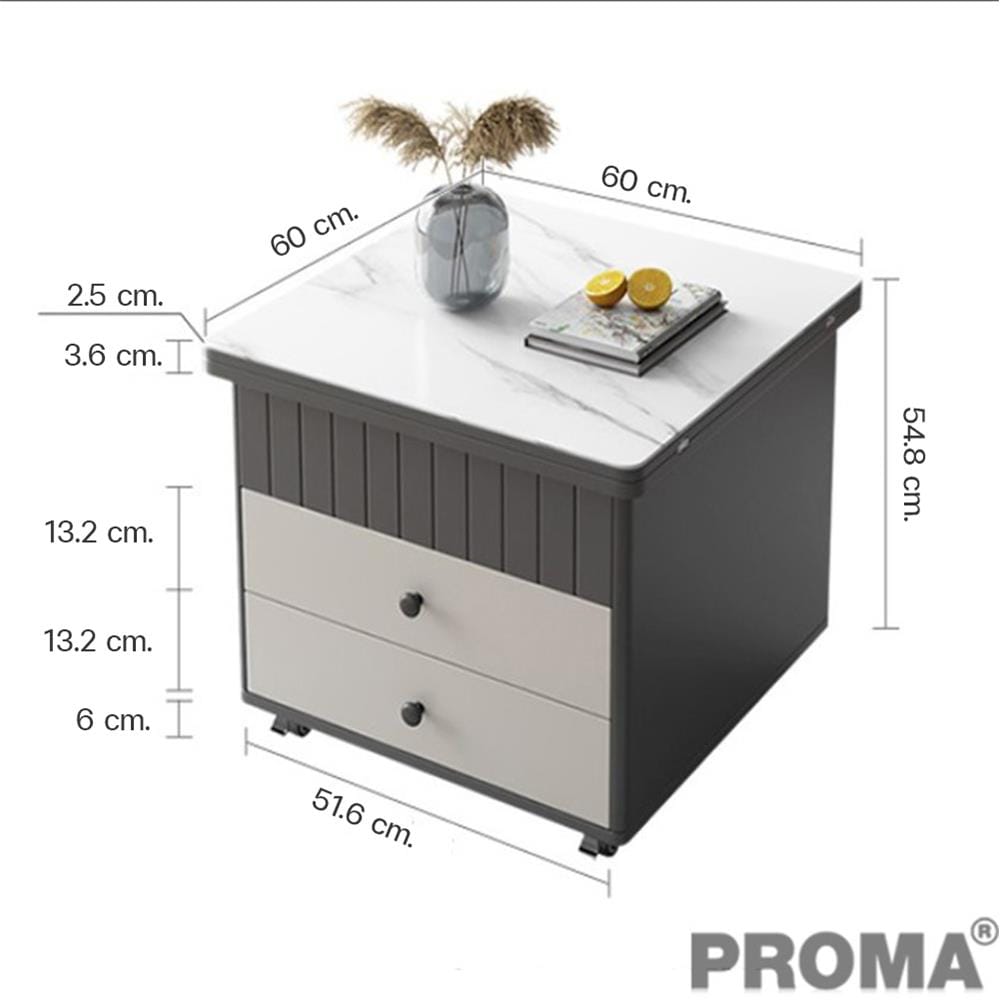 โต๊ะข้าง PROMA ST-004W สีขาว/เทา_2