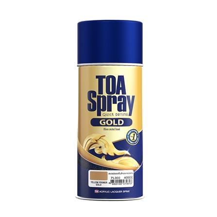สีสเปรย์รองพื้น TOA PL900 สี YELLOW PRIMER GOLD 400 ซีซี