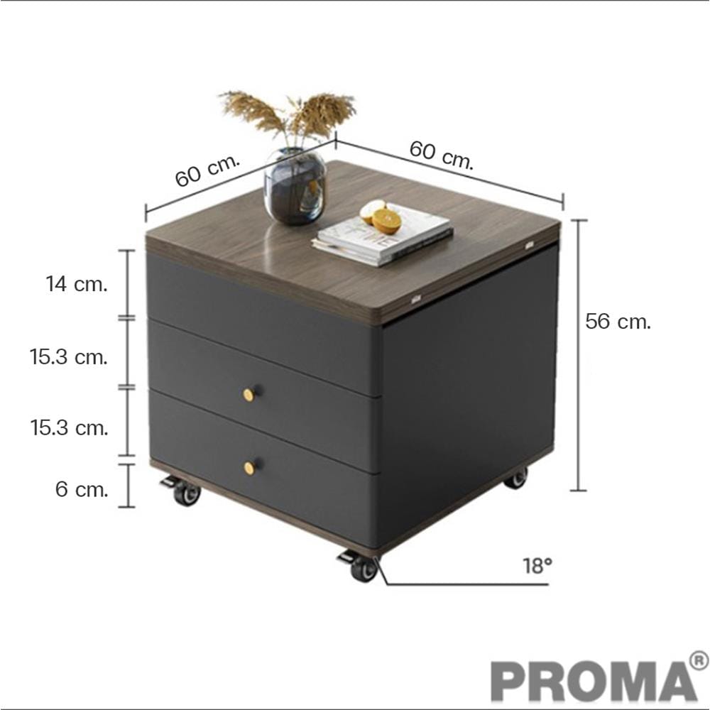 โต๊ะข้าง PROMA-ST-004B สีดำ_2