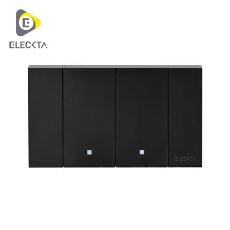 ชุดสวิตช์ 1 ทาง 2 ช่อง ELECKTA VERVE สีดำ