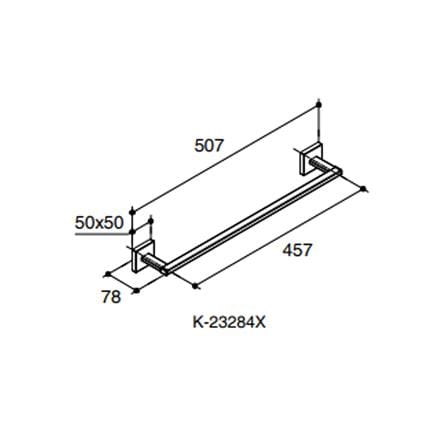 ราวแขวนผ้า KOHLER K-23284X-CP สีโครม_1