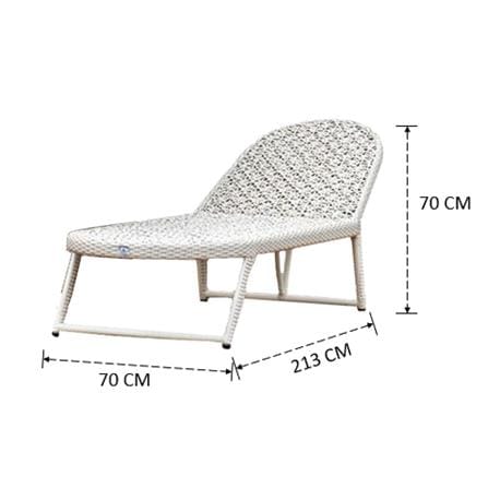 เตียงริมสระ IVY FLOWER SUNBED SB013 สีขาว_3