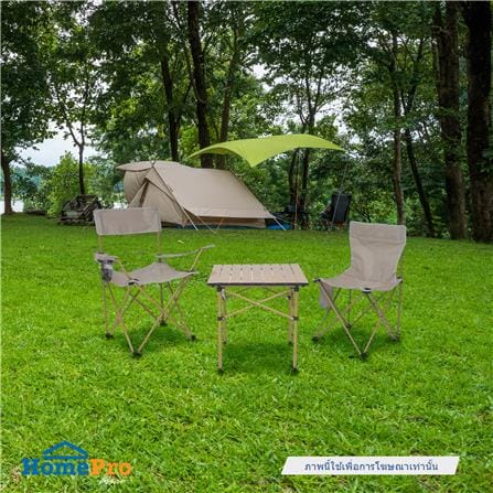 โต๊ะพับเหล็กตั้งแคมป์ SPRING LIGHT WOOD 50 ซม. สีน้ำตาลอ่อน_10