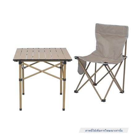 โต๊ะพับเหล็กตั้งแคมป์ SPRING LIGHT WOOD 50 ซม. สีน้ำตาลอ่อน_8
