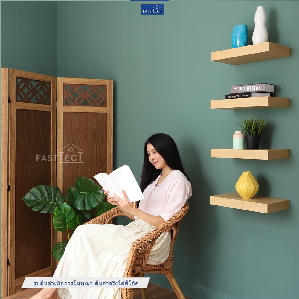 ชั้นแขวนผนัง FASTTECT SS2404-P-OAK 40 ซม. สีโอ๊ค