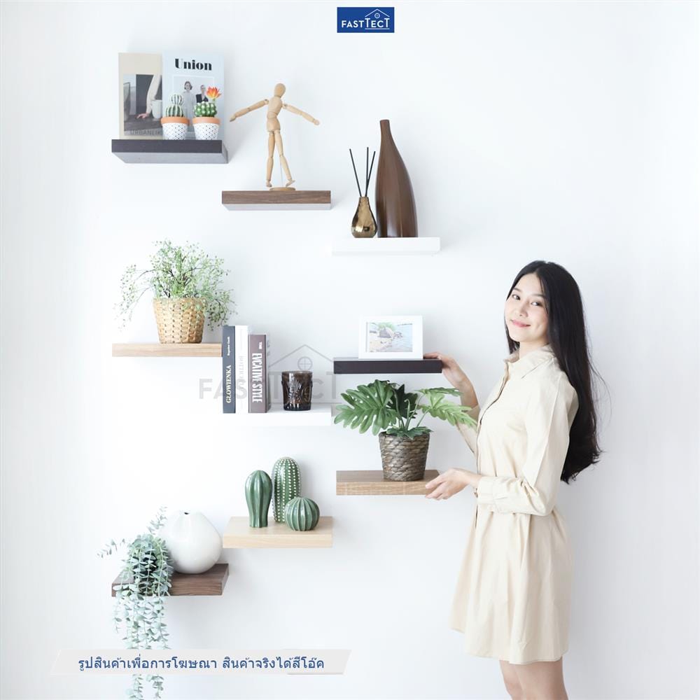 ชั้นแขวนผนัง FASTTECT SS2404-P-OAK 40 ซม. สีโอ๊ค