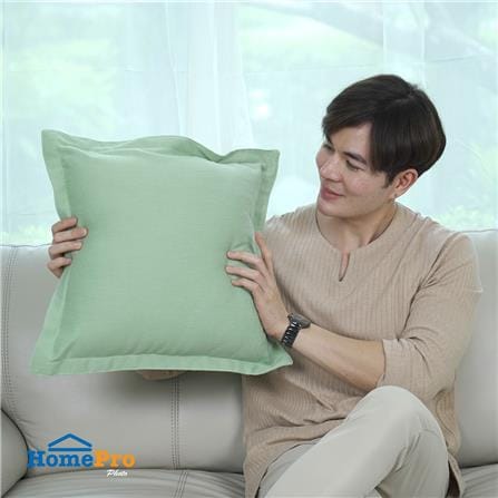 หมอนอิง HOME LIVING STYLE ORGANII 18X18 นิ้ว สีเขียว_4