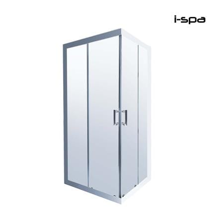 ฉากกั้นอาบน้ำ I-SPA I-SQU003GWH  90x90x190 ซม. สีขาว_0