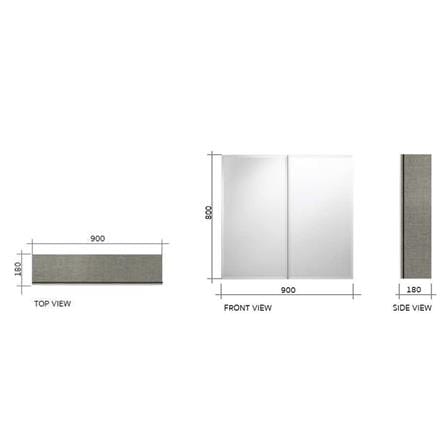 ตู้กระจกเคาน์เตอร์ COTTO V4202 สีเทา_3