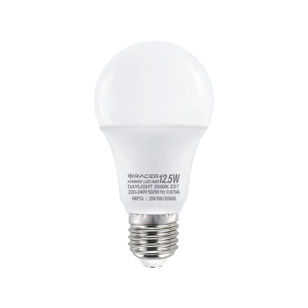 หลอด LED RACER A60 KIMMIE 12.5 วัตต์ DAYLIGHT E27 แพ็ก 4 ชิ้น