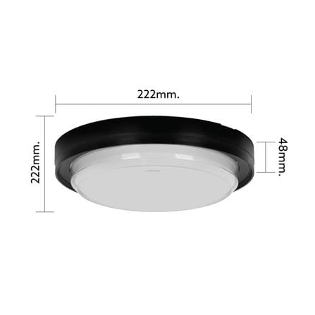 ดาวน์ไลท์ LED LAMPTAN BRIGHT SELECT 8.7 นิ้ว 20 วัตต์ DAYLIGHT/COOL WHITE/WARM WHITE สีดำ_7