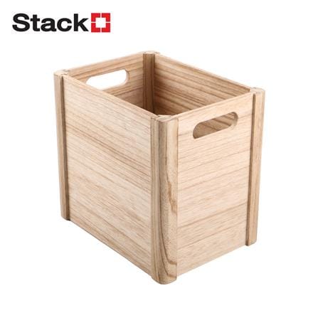 กล่องลังไม้ STACKO DIY M 19x26x24 ซม. สีน้ำตาล_0