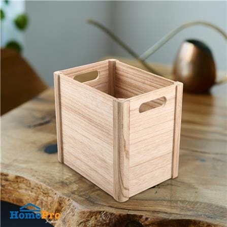 กล่องลังไม้ STACKO DIY M 19x26x24 ซม. สีน้ำตาล_4