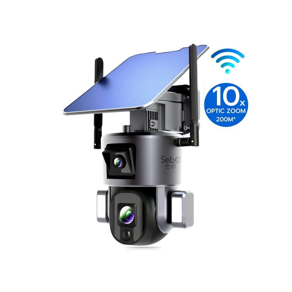 กล้องวงจรปิดไร้สายโซลาร์เซลล์ รุ่น WIFI SEBO EIZEN 4K DUO 10X OPTIC ZOOM_0