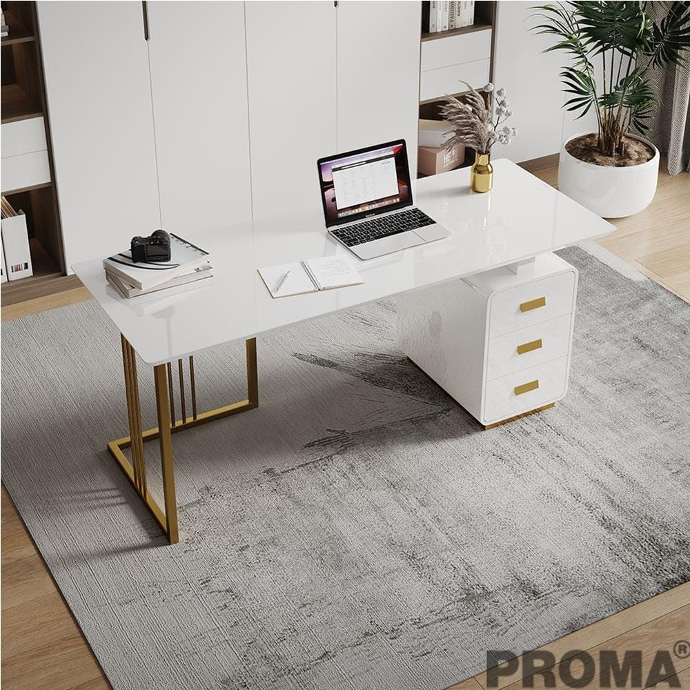 [Pre-order] โต๊ะทำงานเหล็ก PROMA-OD10AW 140 ซม. ขาว_8